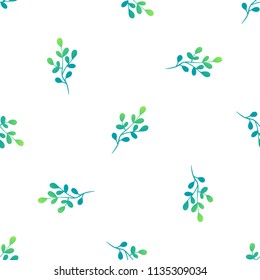 Beautiful light delicate leaves. Vector seamless pattern