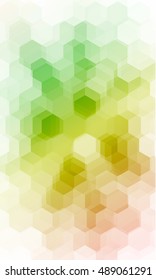 beautiful light green color hexagonal background. vector illustration. polygonal pattern. design for banner, presentation, wallpaper.