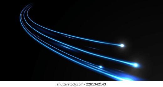 Bonitas líneas luminosas, bonito diseño de efecto. ilustración vectorial
