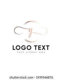 A beautiful light and luxury spark handwritten letter type G logo template, Vector logo for business and company identity 