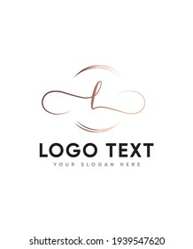 A beautiful light and luxury spark handwritten letter type L logo template, Vector logo for business and company identity 
