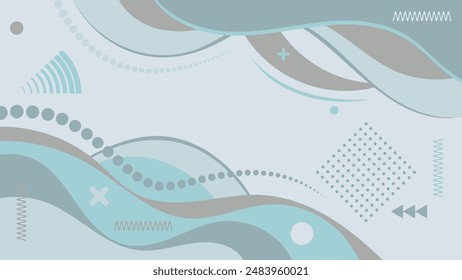 Beautiful light Memphis style wallpaper. An excellent background for designing pages on social networks, posters, presentations, outdoor advertising and your other projects. Vector.