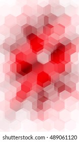 beautiful light red color hexagonal background. vector illustration. polygonal pattern. design for banner, presentation, wallpaper.