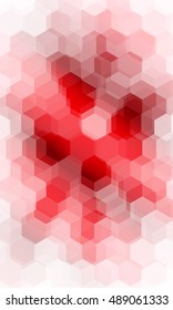beautiful light red color hexagonal background. vector illustration. polygonal pattern. design for banner, presentation, wallpaper.