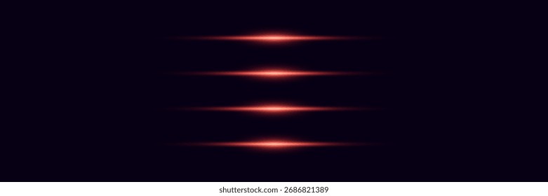 Lindas reflexões de luz. Efeito abstrato brilhante de linhas de néon.	