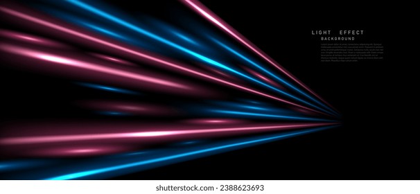 beautiful light speed line background on black background abstract design vector illustration