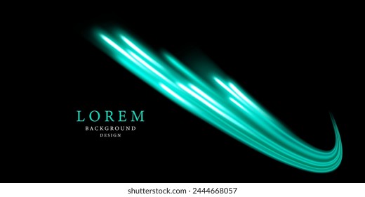 beautiful light speed line background on black background abstract design vector illustration