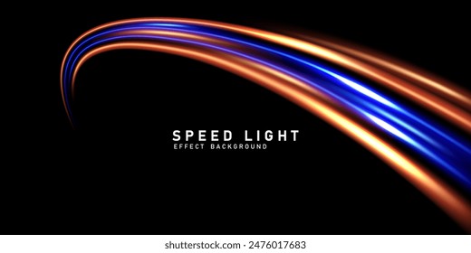 beautiful light speed line background on black background abstract design vector illustration