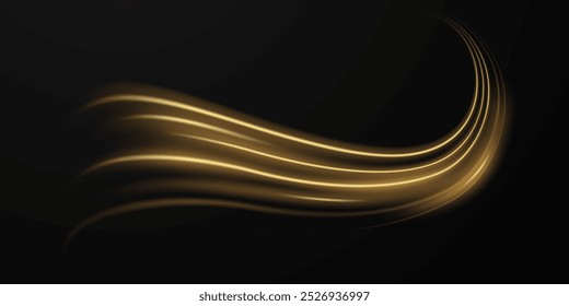 Hermoso fondo de línea de velocidad de luz sobre fondo negro Ilustración vectorial de diseño abstracto