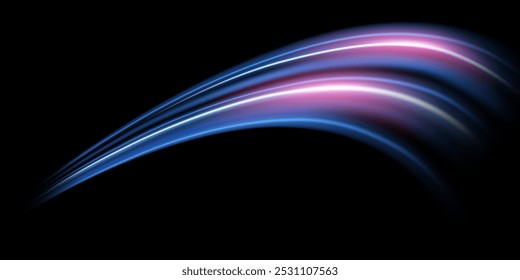 belo fundo de linha de velocidade de luz sobre fundo preto abstrato design vetor ilustração