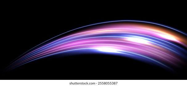 beautiful light speed line background on black background abstract design vector illustration