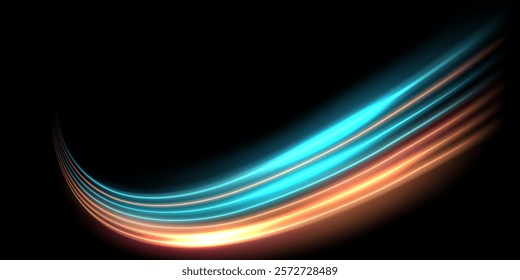 beautiful light speed line background on black background abstract design vector illustration