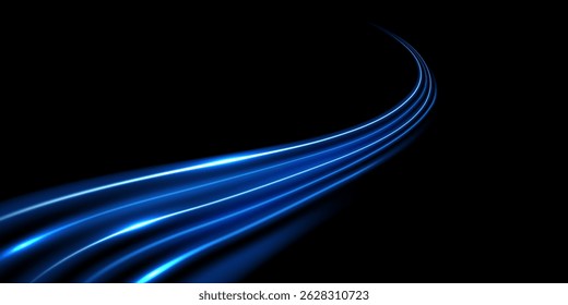beautiful light speed line background on black background abstract design vector illustration
