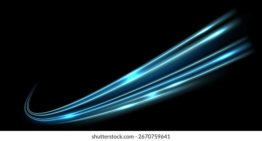 belo fundo de linha de velocidade de luz sobre fundo preto abstrato design vetor ilustração