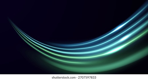 belo fundo de linha de velocidade de luz sobre fundo preto abstrato design vetor ilustração