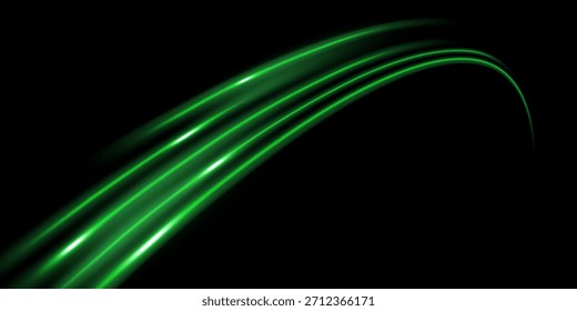 Hermoso fondo de línea de velocidad de luz sobre fondo negro Ilustración vectorial de diseño abstracto
