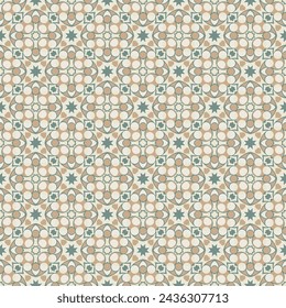 Beautiful light variegated seamless pattern. Art forms are grouped and arranged in a specific order. Vector image for print, textile, packaging, interior design and your other projects.