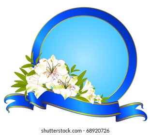 Beautiful Lily bouquet with banner