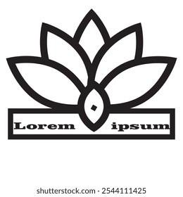Beautiful lily logo vector icon illustration. Lotus logo