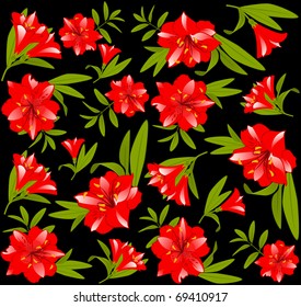 Beautiful Lily on the background. Vector