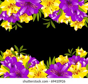 Beautiful Lily on the background. Vector