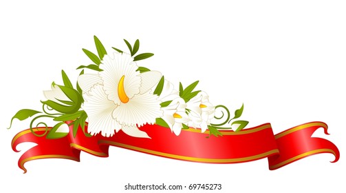 Beautiful Lily,orchid, taffy design element