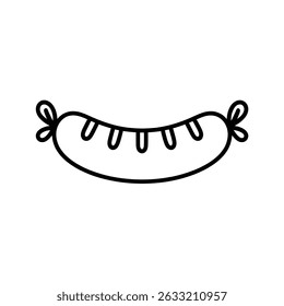 A beautiful line art design hot dog coloring page