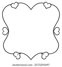 Beautiful Line Art Heart Frame Ideas
