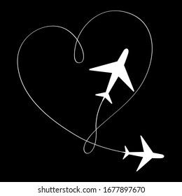 Belle, Ligne, Art, Coeur, Illustration Vectorielle
