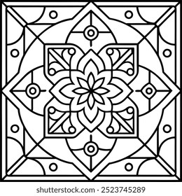 Projeto de lindas telhas vetoriais de arte de linha