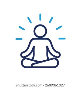 Beautiful line art vector of yoga