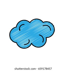 beautiful line cartoon cloud