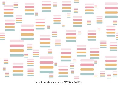 Hermoso diseño vectorial de patrones de línea pastel sin costura. Es una forma creada por la fusión a mano alzada. Crear hermosos patrones de tela diseñados para imprimir usados en la industria de papel, papel, tela, moda