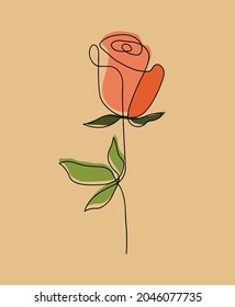 Beautiful line rose vector design