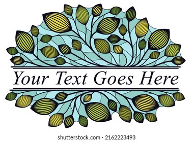 Hermoso diseño de vector floral lineal aislado en blanco, hojas y ramas elegante elemento de borde de división de texto para diseños, emblema clásico estilo moda, gráficos vintage de lujo.