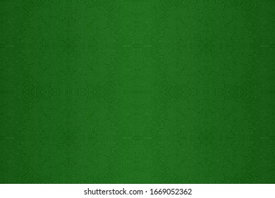 Beautiful linear illustration with seamless abstract pattern on the green background