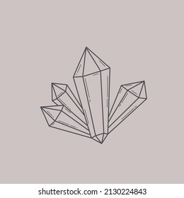 beautiful linear illustrations on the mystical theme of esotericism brown lines beige background