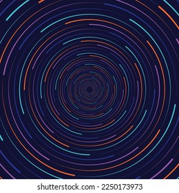 Beautiful lines in circle, colorful spiral wallpaper, vector abstract background, vivid art