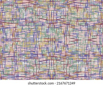 Beautiful lines on a white background. Abstract vector illustration. Seamless brown, blue, green and yellow colorful textured pattern.