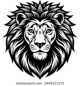 Beautiful lion head pattern logo vector illustration