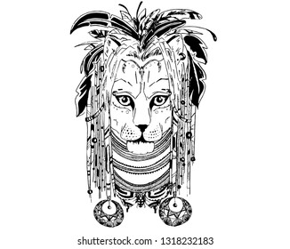 beautiful lion indian