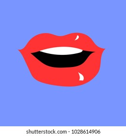 Beautiful lips. Vector illustration