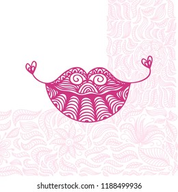 Beautiful lips. Vector illustration