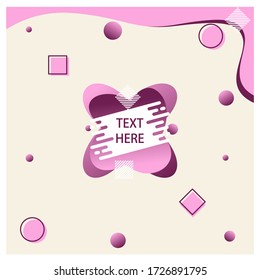 beautiful liquid design square banner template