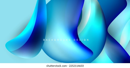 Beautiful liquid shapes with fluid colors abstract background