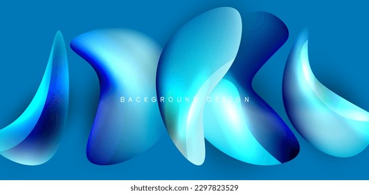 Beautiful liquid shapes with fluid colors abstract background