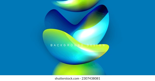 Beautiful liquid shapes with fluid colors abstract background