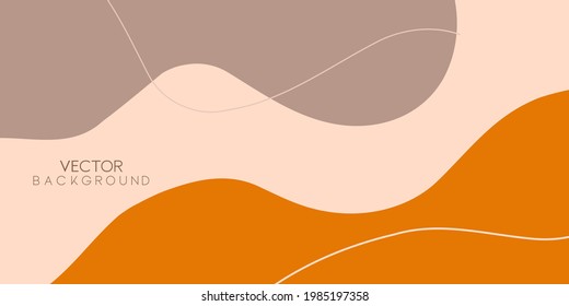 Beautiful liquid waves background. Trendy geometric shapes with line composition. Vector