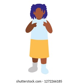 beautiful little black girl character