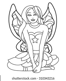 free gothic fairy coloring pages